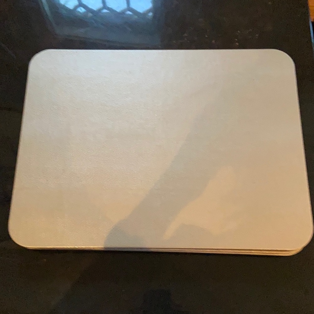 Set of 8 Caspari lizard print platinum placemats